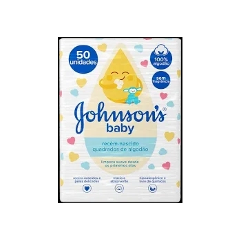 ALGODÃO QUADRADO SEM PERFUME PACOTE 50 UNIDADES - JOHNSON\`S BABY