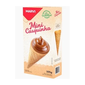 Mini Casquinha Baunilha 105G Marvi