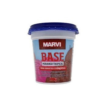 Base De Sorvete Sabor Morango Tropical 100G Marvi