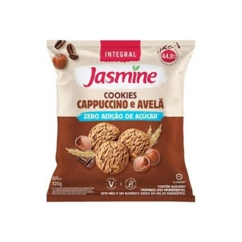 COOKIES CAPPUCCINO E AVELA ZERO ACUCAR 20X120G - JASMINE