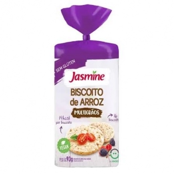 BISCOITO DE ARROZ COM LENTILHA/ERVILHA/CHIA 90G - JASMINE