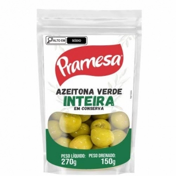 AZEITONA VERDE INT 150G DOYPACK - PRAMESA
