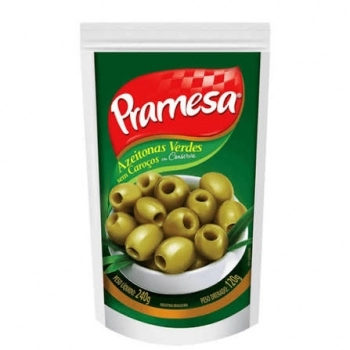 AZEITONA VERDE S/ CAROÇO 120G DOYPACK - PRAMESA