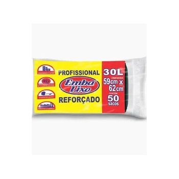 SACO PARA LIXO EMBANEW REFORCADO PRETO 30L - C/ 30 SACOS - EMBALIXO