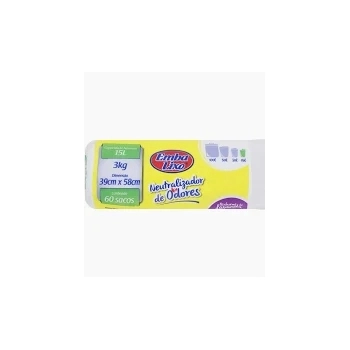 SACO PARA LIXO NEUTRALIZADOR DE ODORES LAVANDA 15L - C/ 60 SACOS - EMBALIXO