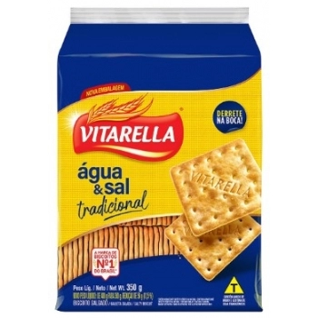 Biscoito Cream Cracker Água E Sal 350G Vitarella