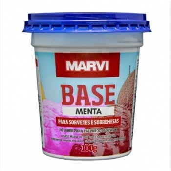 Base De Sorvete Sabor Menta 100G Marvi