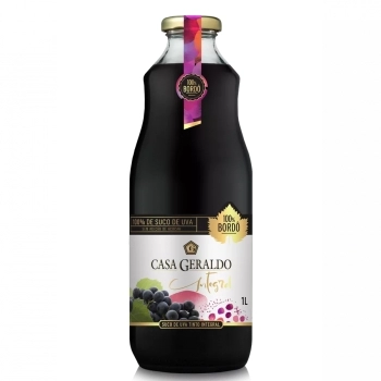 Suco De Uva Tinto Bordô Integral 1L Casa Geraldo
