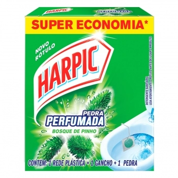 Pedra Sanitária Aroma Plus Pinho Harpic 20G
