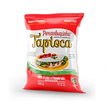GOMA DE MANDIOCA HIDRATADA TAPIOCA TRADICIONAL 500G - PERNAMBUQUINHA