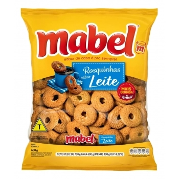 ROSQUINHA SABOR LEITE 18X600 G - MABEL