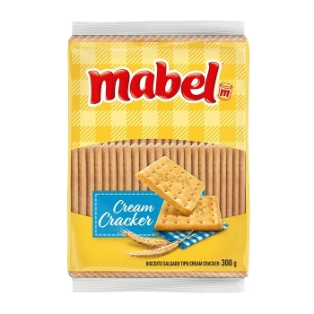 BISCOITO CREAM CRACKER 20X300 G - MABEL