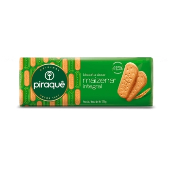 BISCOITO DOCE MAIZENA 41,5% INTEGRAL 175G - PIRAQUÊ