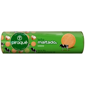 BISCOITO DOCE COM LEITE MALTADO E COCO 132G - PIRAQUÊ