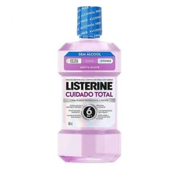 ENXAGUANTE BUCAL LISTERINE CUIDADO TOTAL EXTRA SUAVE SEM ÁLCOOL 500ML