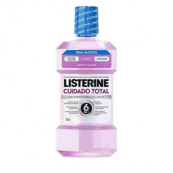 ENXAGUANTE BUCAL LISTERINE CUIDADO TOTAL INTENSO SEM ÁLCOOL 500ML