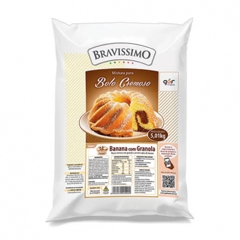 MISTURA BOLO CREMOSO BANANA 5,01 KG - BRAVÍSSIMO