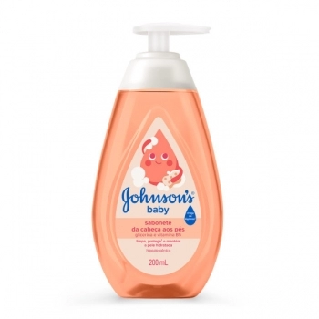 SABONETE LÍQUIDO J&J BABY GLICERINA DA CABEÇA/PÉS FRASCO 200ML
