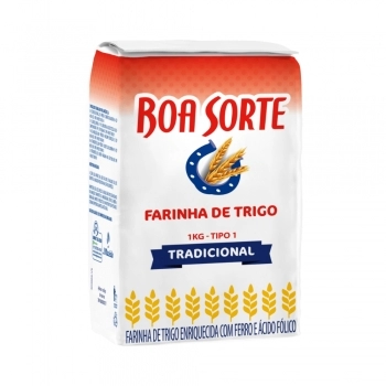 Farinha De Trigo Papel 1Kg Boa Sorte
