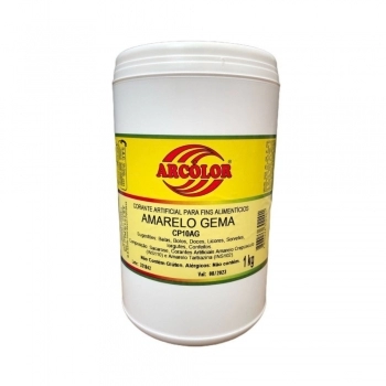 Corante Em Pó Amarelo Gema 1Kg Arcolor