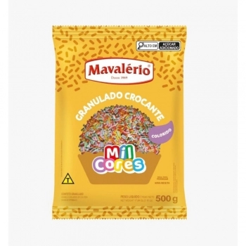 Granulado Crocante Colorido Mil Cores 500G Mavalério
