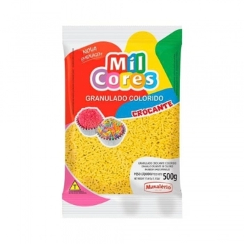 Granulado Crocante Amarelo Mil Cores 500G Mavalério
