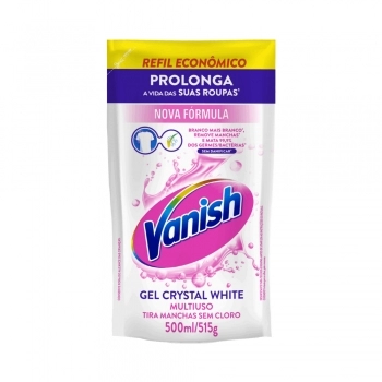 Vanish Tira Manchas Gel Multiuso Crystal White Sachê 500Ml