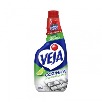 Veja Limpador Desengordurante Cozinha Refil Limão 500Ml