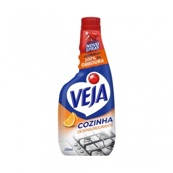 Veja Limpador Desengordurante Cozinha Refil Laranja 500Ml