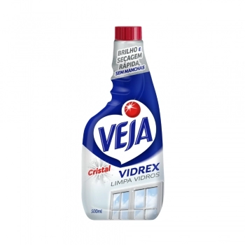 Veja Limpa Vidros Vidrex Cristal Recarga 500Ml