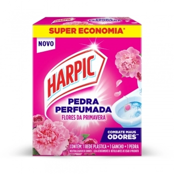 Pedra Sanitária Aroma Plus Flores De Primavera Harpic 20G