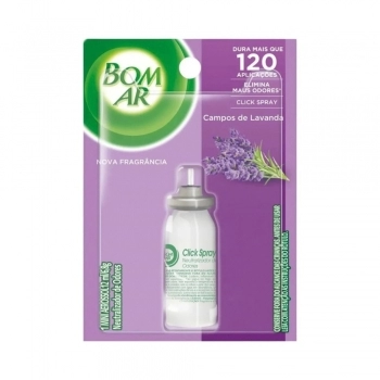 Desodorizador Bom Ar Click Spray Lavanda Refil 12Ml