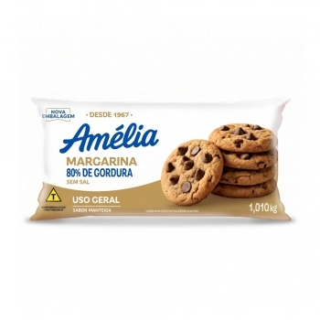 Margarina Amélia Uso Geral Sem Sal 1,01Kg Vigor