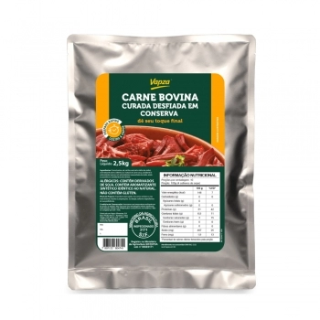 Carne Bovina Desfiada Curada 2,5Kg Vapza