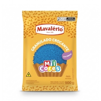 Granulado Crocante Azul Mil Cores 500G Mavalério