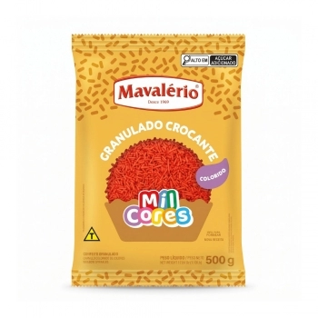 Granulado Crocante Vermelho Mil Cores 500G Mavalério