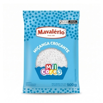 Confeito Miçanga Branco Nº0 Mil Cores 500G Mavalerio