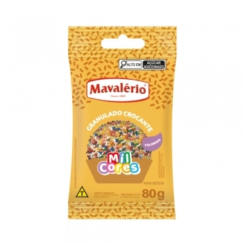 Granulado Crocante Mil Cores Colorido 80G Mavalério