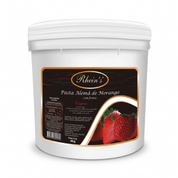 Pasta Alemã Com Fruta Morango 4Kg Rhein\`S