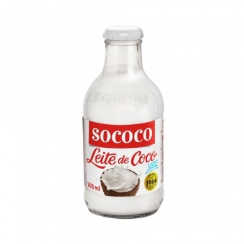Leite De Coco Light Vidro 200Ml Sococo