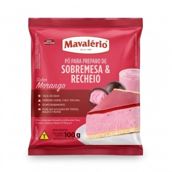 Pó Para Preparo De Sobremesa Morango 100G Mavalério