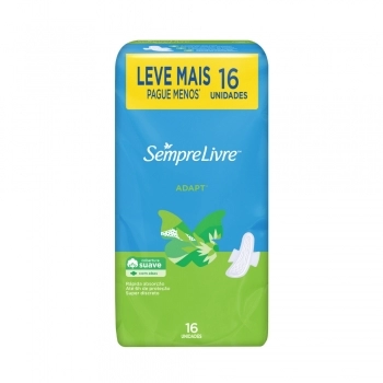 Absorvente Sempre Livre Especial Suave C/ Abas 16 Unidades