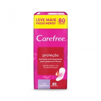 Absorvente Carefree Proteção C/ Perfume C/ 80 Unidades