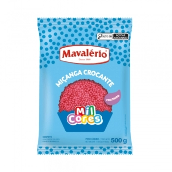 Confeito Miçanga Rosa Nº0 Mil Cores 500G Mavalério