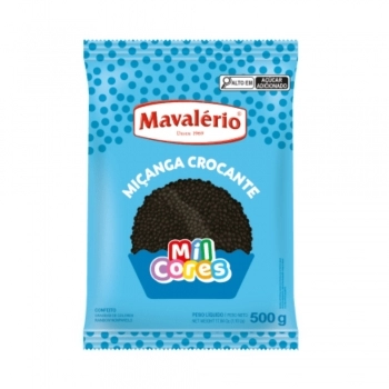 Confeito Miçanga Preto Nº0 Mil Cores 500G Mavalério