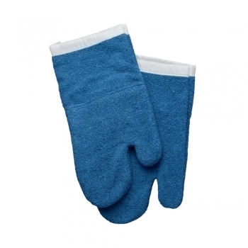 Luva Azul Cano Curto Grafatex Par