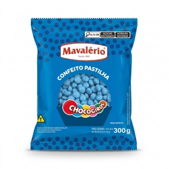 Confeito Mini Azul Choco Giros 300G Mavalério