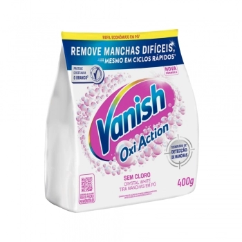 Vanish Tira Manchas Em Pó Oxi Action Crystal White Refil Econômico 400G