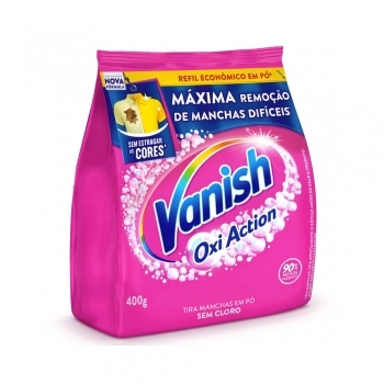 Vanish Tira Manchas Em Pó Oxi Action Pink Refil Econômico 400G