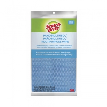 Pano Multiuso Super Absorção Azul C/ 5 Unidades Scotch-Brite